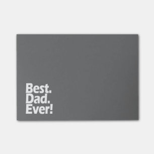 Best Dad Ever Exclamation Black/White Father's Day Post-it Notes