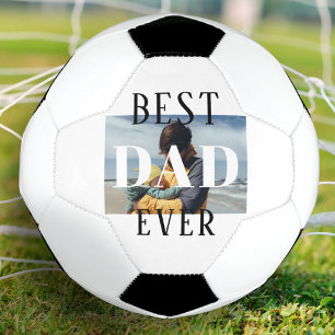 Best Dad Ever Family Kids Father Photo Soccer Ball