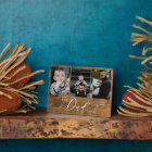Best Dad Ever Family Photo Keepsake Gift Woodgrain