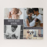 Best Dad Ever Family Photos Collage Jigsaw Puzzle<br><div class="desc">Creating a personalized "Best Dad Ever" family photo collage jigsaw puzzle is a heartwarming and thoughtful way to celebrate Father's Day. Here's why this custom puzzle is the perfect choice: 🧩 Family Love: This jigsaw puzzle is a beautiful expression of love and appreciation for the best dad ever. It's a...</div>