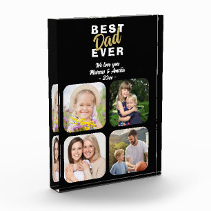 Best Dad Ever Father 4 Family  Photo Block