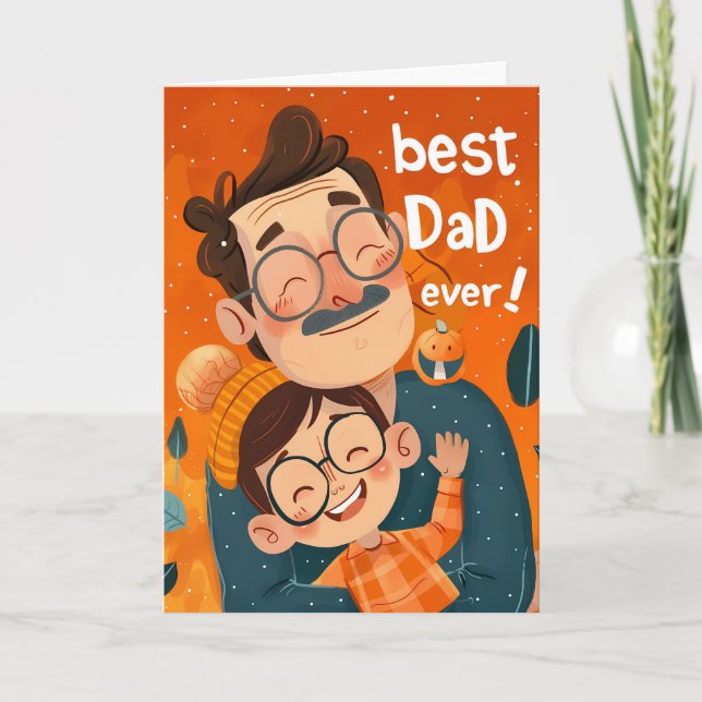 Best Dad Ever Father and Son Card (Front)