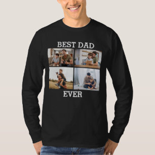 Best Dad Ever Father Daddy Photo Collage Picture  T-Shirt