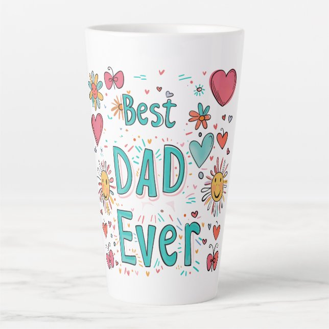 Best Dad Ever | Father Of The Year Latte Mug (Front)