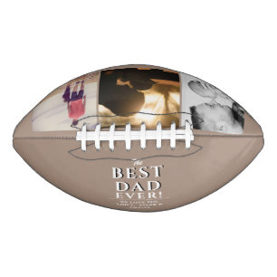 Best Dad Ever Father`s Day 3 Photo Collage Football