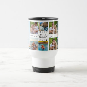 Best Dad Ever   Father’s Day 8 Photo Collage Travel Mug