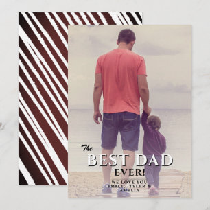 Best Dad Ever Father`s Day Family Photo Holiday Card