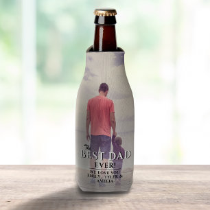 Best Dad Ever Father`s Day Full Photo Bottle Cooler