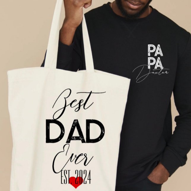 Best Dad Ever Father’s Day trendy gift individual Tote Bag (Creator Uploaded)