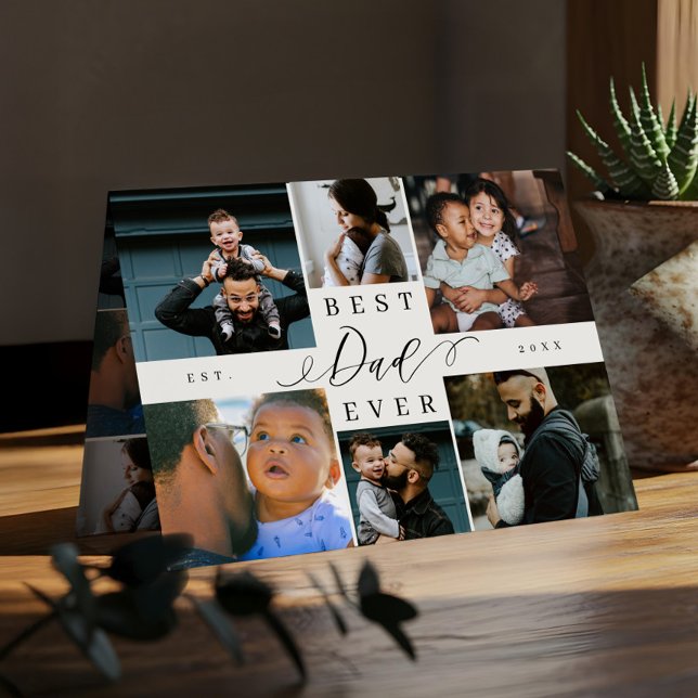 Best Dad Ever | Father's Day 6 Photo Collage Card (Best Dad Ever | Father's Day 6 Photo Collage Card)