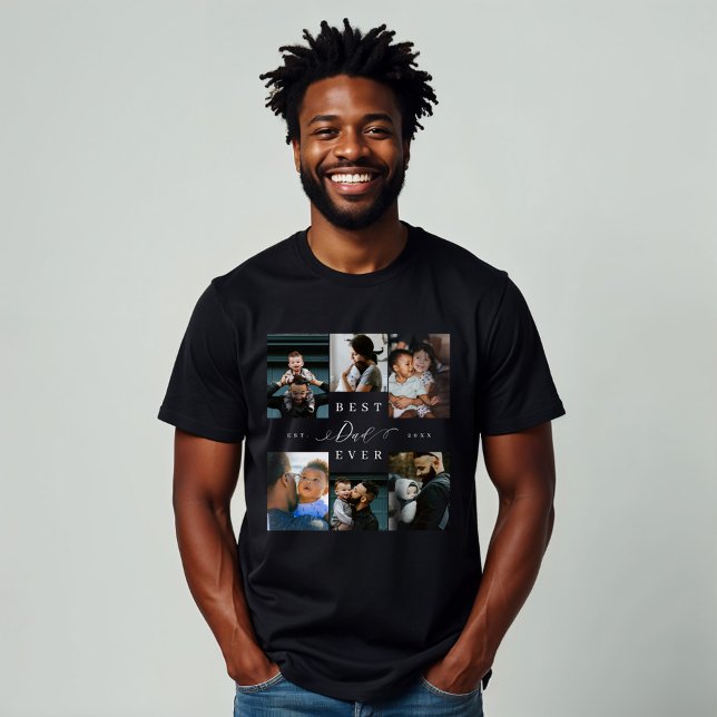 Best Dad Ever | Father's Day 6 Photo Collage Tri-Blend Shirt (Best Dad Ever | Father's Day 6 Photo Collage Tri-Blend Shirt)