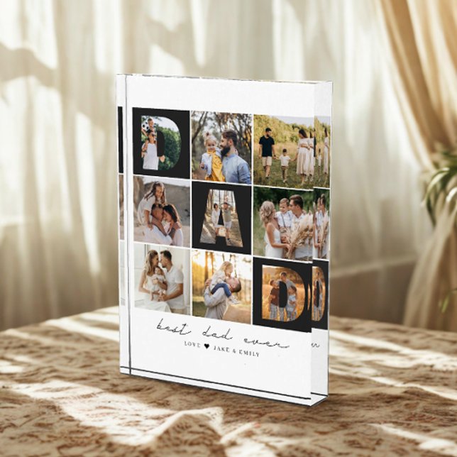 Best Dad Ever Father's Day 9 Photo Collage Grid Block (Creator Uploaded)