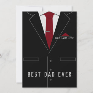 Best DAD Ever Father's Day Card Custom Text / Name