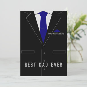 Best DAD Ever Father's Day Card Personalised Name