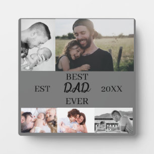 Best Dad Ever Father's Day Custom 6 Photo Plaque