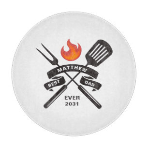 Best Dad Ever Fathers Day Custom Name Cutting Board