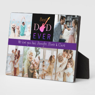 Best Dad Ever Father's Day Family Photo Collage Plaque