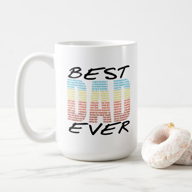 Best Dad Ever Father's Day Gift For Daddy Papa Coffee Mug (With Donut)