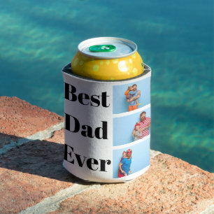 Best Dad ever Father's Day Gift Photo Collage Can Cooler