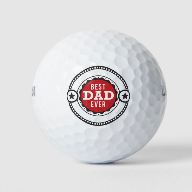 Best Dad Ever Fathers Day Golf Balls (Front)