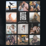 BEST DAD EVER Father's Day Instagram Photo Collage Fleece Blanket<br><div class="desc">This modern Father's Day photo collage blanket is both masculine and cosy: BEST DAD EVER in bold typography with your own personalised message below alongside 11 of your favourite family moments. Great keepsake gift for your awesome husband or dad.</div>