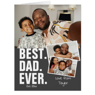 Best Dad Ever Fathers Day Personalised Card
