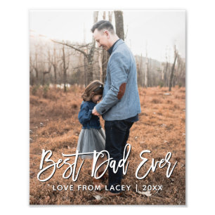 Best Dad Ever Father's Day Personalised Photo Print