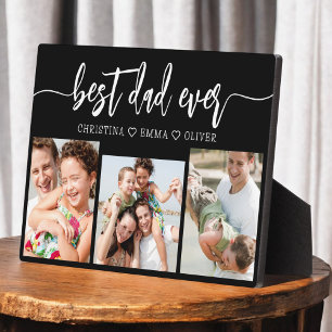 Best Dad Ever - Father's Day Photo Collage Plaque