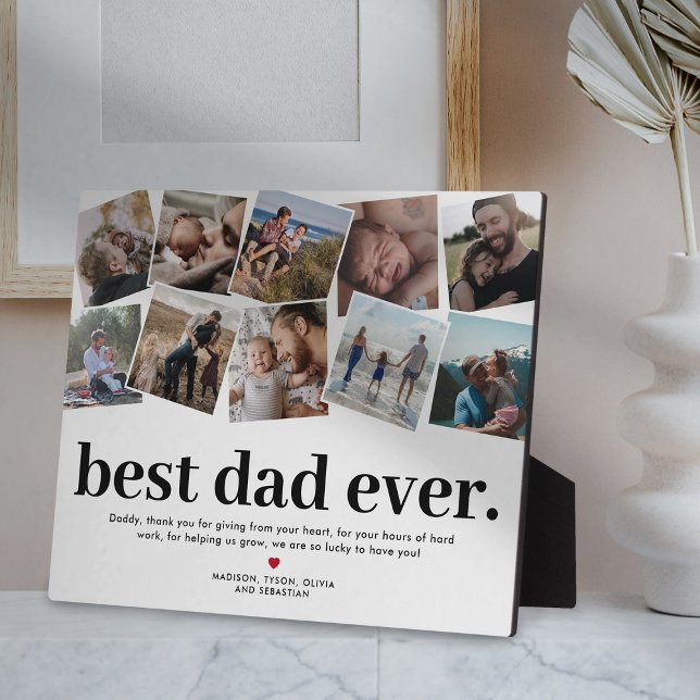 Best Dad Ever Father's Day Photo Collage Plaque (Creator Uploaded)