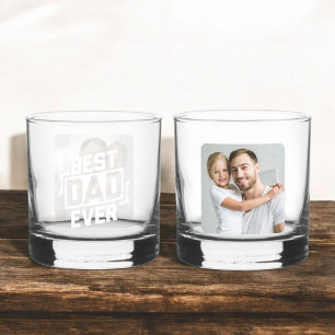 Best Dad Ever Father's Day Photo Instagram Whiskey Glass