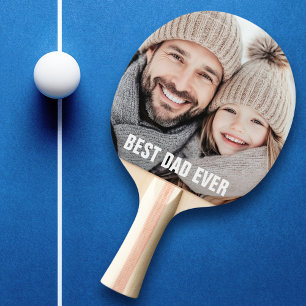 Best dad ever father's day photo ping pong paddle