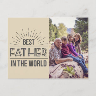 Best dad ever father's day photo postcard