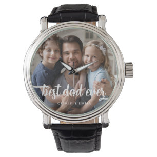 Best Dad Ever Father's Day Script Photo Watch