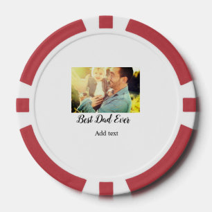 Best dad ever father's day son daughter papa dad p poker chips