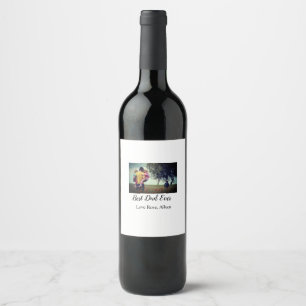 Best dad ever father's day son daughter papa dad p wine label