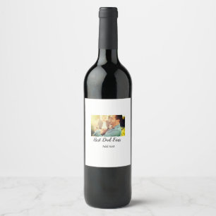 Best dad ever father's day son daughter papa dad p wine label