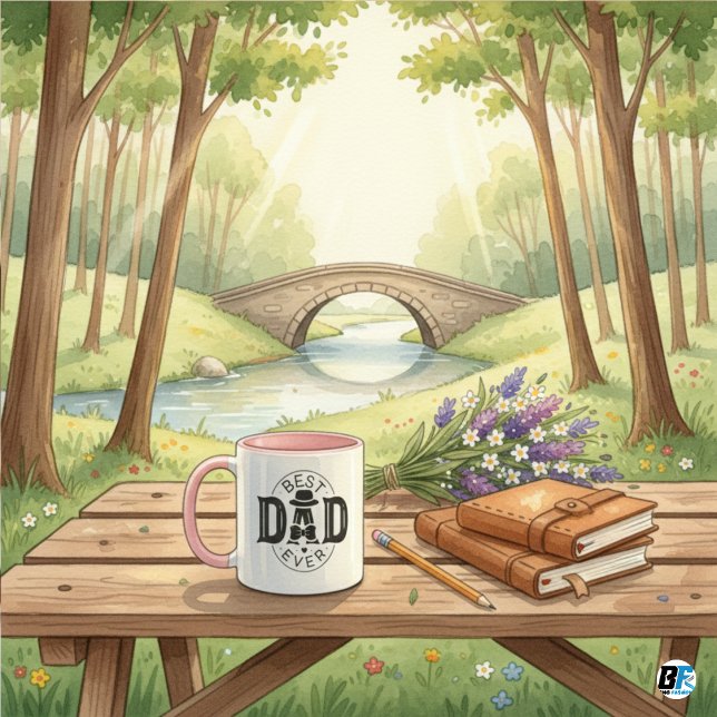 Best Dad Ever, Father's Day Special Sticker Mug (Creator Uploaded)