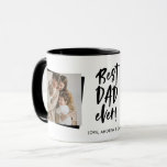 Best Dad Ever Father's Day Two Photo Mug<br><div class="desc">Best Dad Ever Father's Day Two Photo Coffee Mug features modern lettering with a message for Dad,  along with your photo.</div>