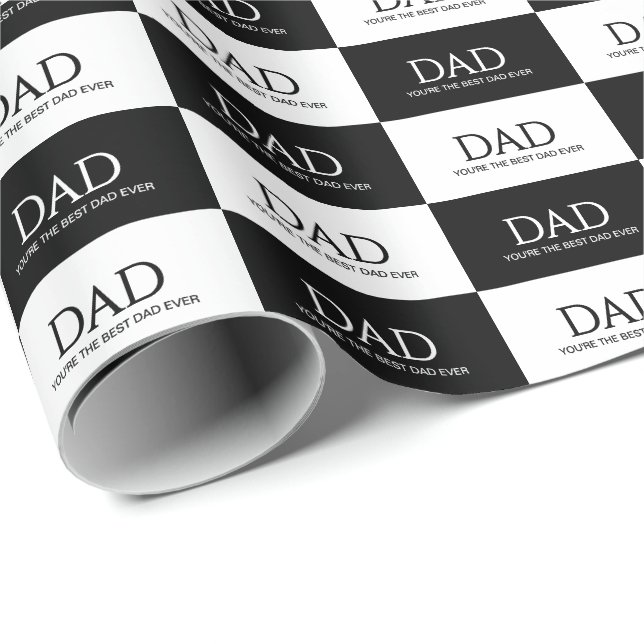 Best Dad Ever Fathers Day  Wrapping Paper (Roll Corner)
