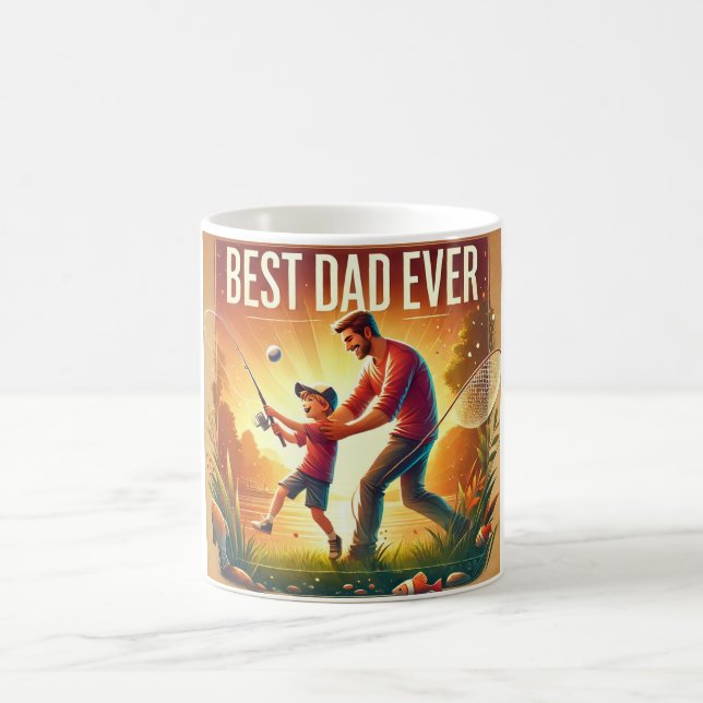 Best Dad Ever Fishing Adventure  Coffee Mug (Center)
