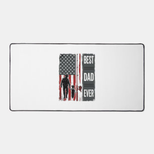Best Dad Ever Fishing Flag Vintage Vector Design_1 Desk Mat