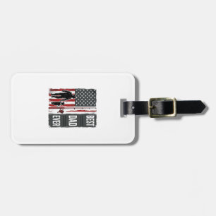 Best Dad Ever Fishing Flag Vintage Vector Design_1 Luggage Tag