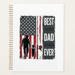 Best Dad Ever Fishing Flag Vintage Vector Design_1 Planner
