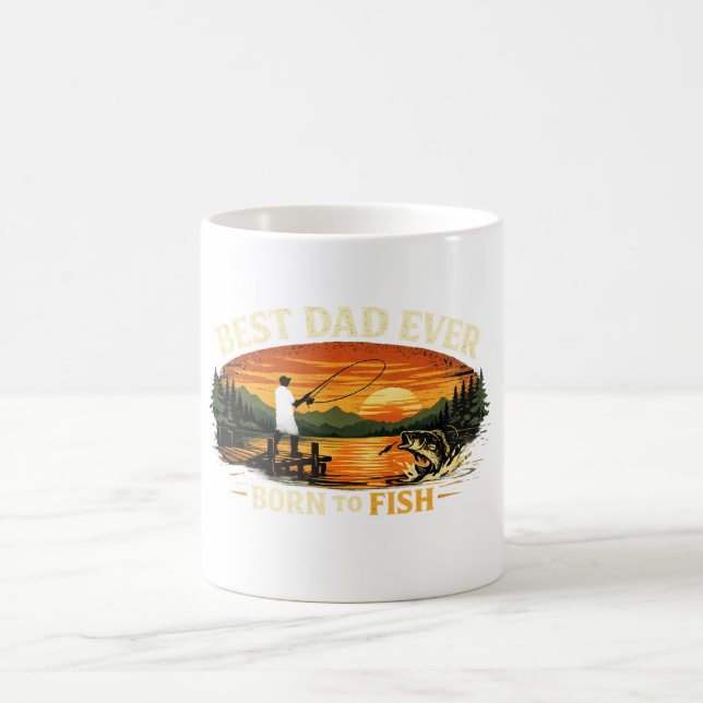 Best Dad Ever Fishing Mug for Father's Day Gift (Center)