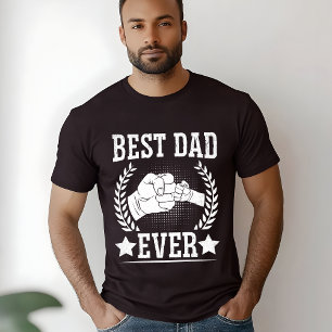 Best Dad Ever – Fist Bump Father & Child Graphic T-Shirt