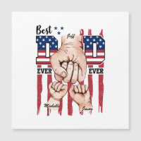 Best Dad Ever – Fist Bump USA Flag - 2 Kids