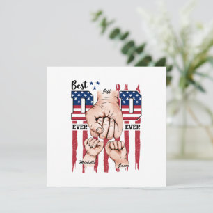 Best Dad Ever – Fist Bump USA Flag - 2 Kids