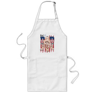 Best Dad Ever – Fist Bump USA Flag - 3 Kids Long Apron