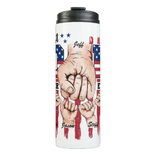 Best Dad Ever – Fist Bump USA Flag - 4 Kids Thermal Tumbler
