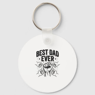 Best Dad Ever Fist Bump Vintage Shirt Design_1 Key Ring